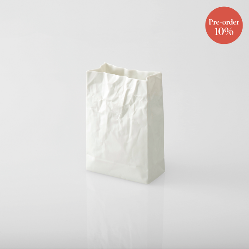크링클 슈퍼백 화병 세라믹재팬 Crinkle Superbag Vase by Ceramic Japan